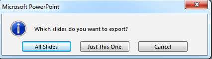 Exporting slides in PowerPoint