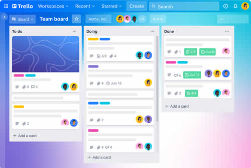 Trello is a web based project management app