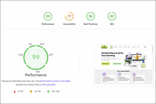 website optimization report