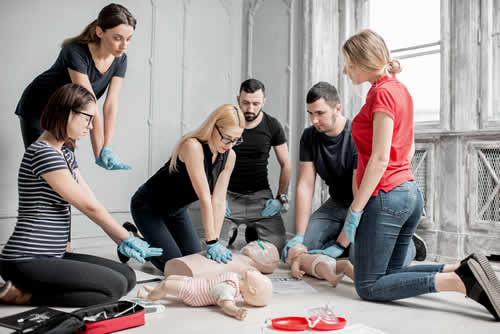 Regular first aid training courses are essential